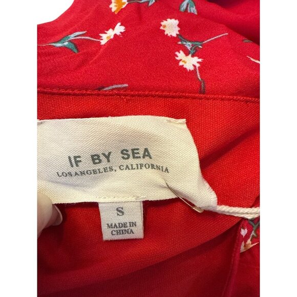 Anthropologie If By Sea Maxi Dress With Lace-Up Front Ruffle Details  Size S NWT - Picture 8 of 9